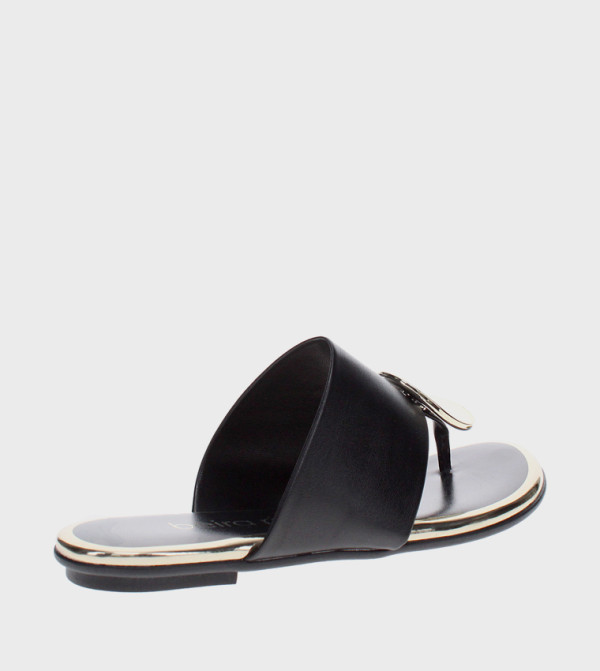 Beira Rio  - Black Flat Sandals