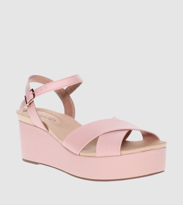Beira Rio Beira Rio - Pink Wedge Sandals