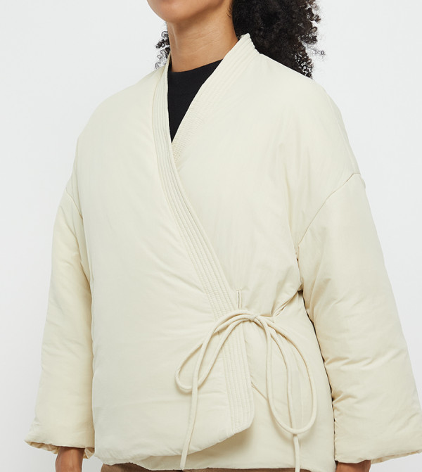 Mango  - Beige Puffer & Quilted Jackets