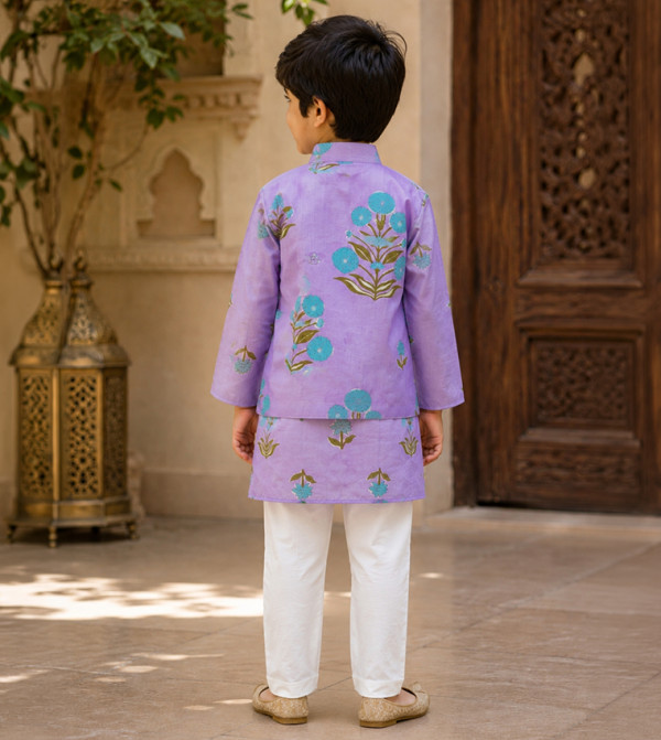 Babyqlo  Occasionwear - Purple Ethnic wear