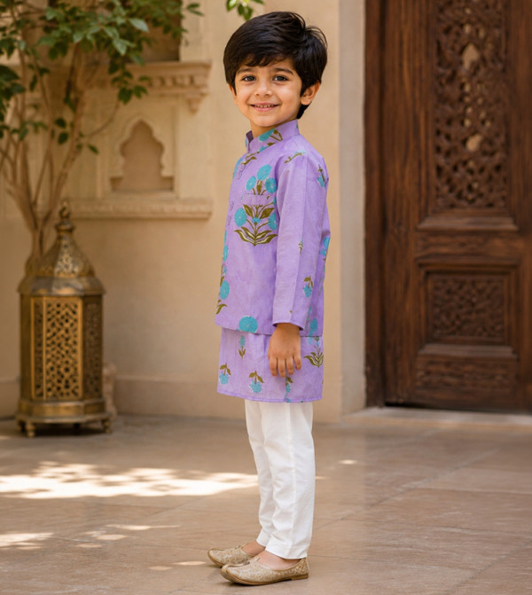 Babyqlo  Occasionwear - Purple Ethnic wear
