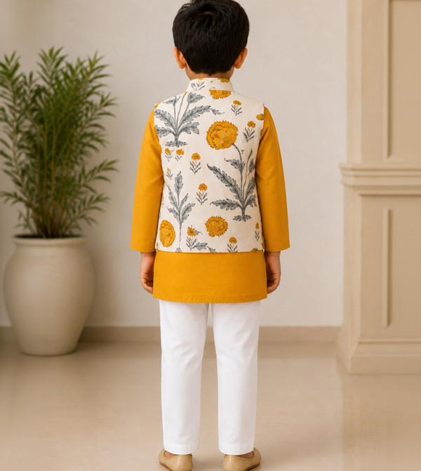 Babyqlo  Occasionwear - Yellow Ethnic wear