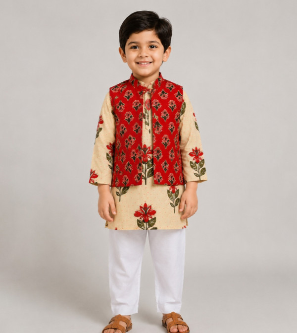 Babyqlo  Occasionwear - Beige Ethnic wear