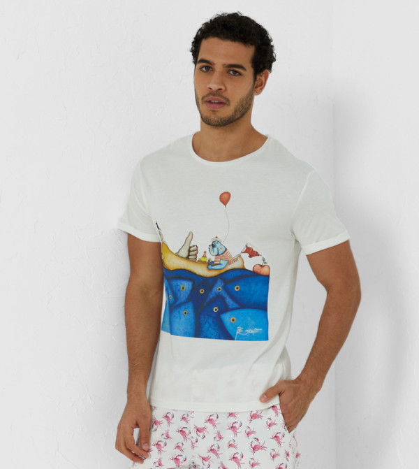 Biggdesign Biggdesign - White Casual T-Shirts