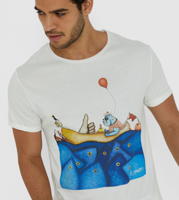 Biggdesign Biggdesign - White Casual T-Shirts