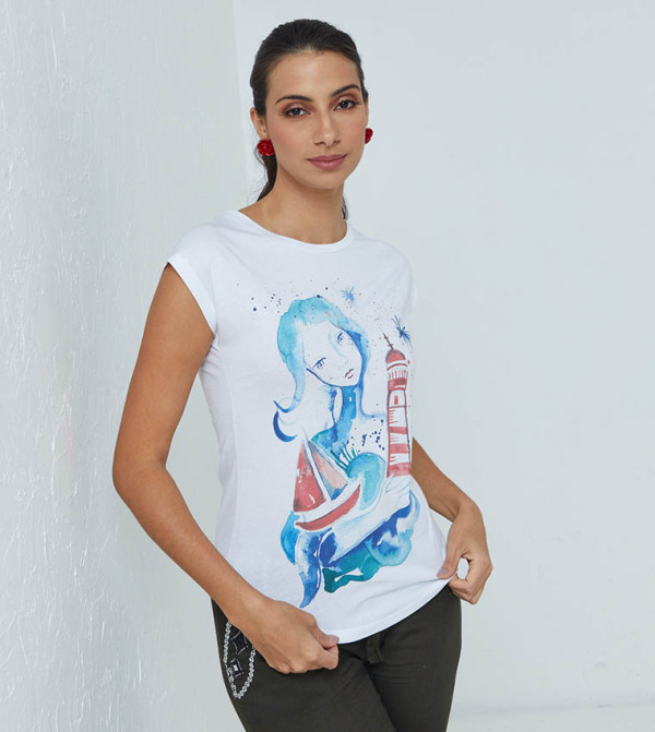 Biggdesign Biggdesign - White Casual T-Shirts