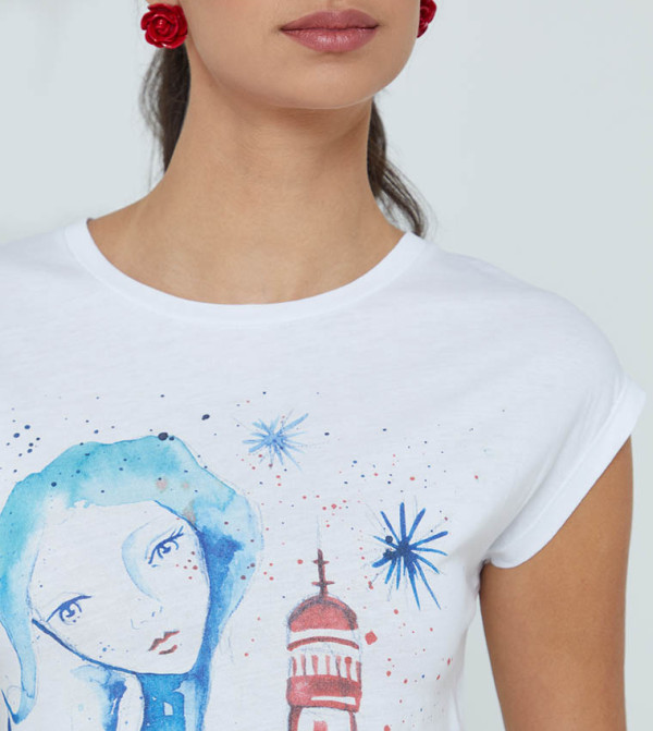 Biggdesign Biggdesign - White Casual T-Shirts