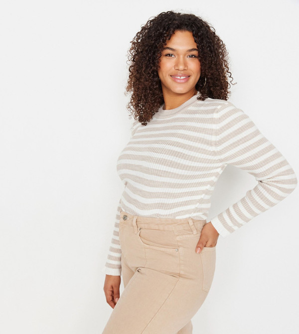 Trendyol - Outlet  Plus Size - Beige Sweaters & Cardigans