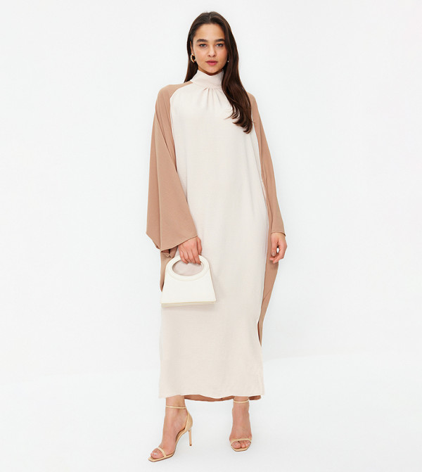 ترينديول - أوتليت  kaftan-dresses-w - بيج Midi Dresses