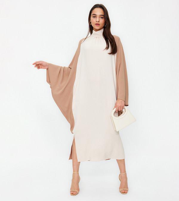 ترينديول - أوتليت  kaftan-dresses-w - بيج Midi Dresses