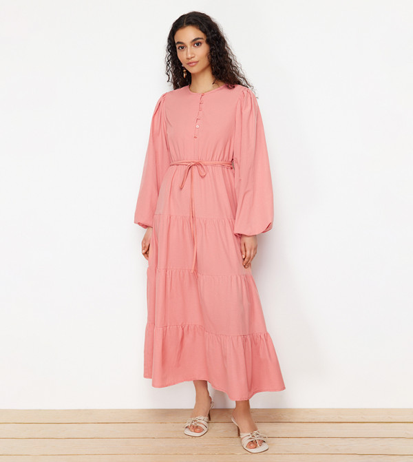 ترينديول - أوتليت  pastel-dresses-march - وردي Maxi Dresses