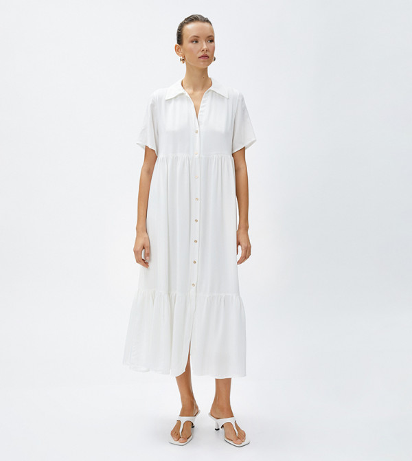 كوتون  - أبيض Shirt & T-Shirt Dresses