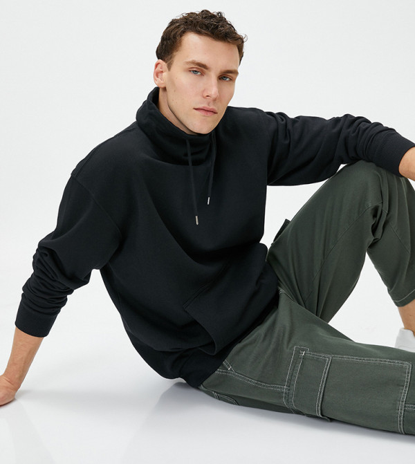 Koton  Sweatshirts - Black Sweatshirts
