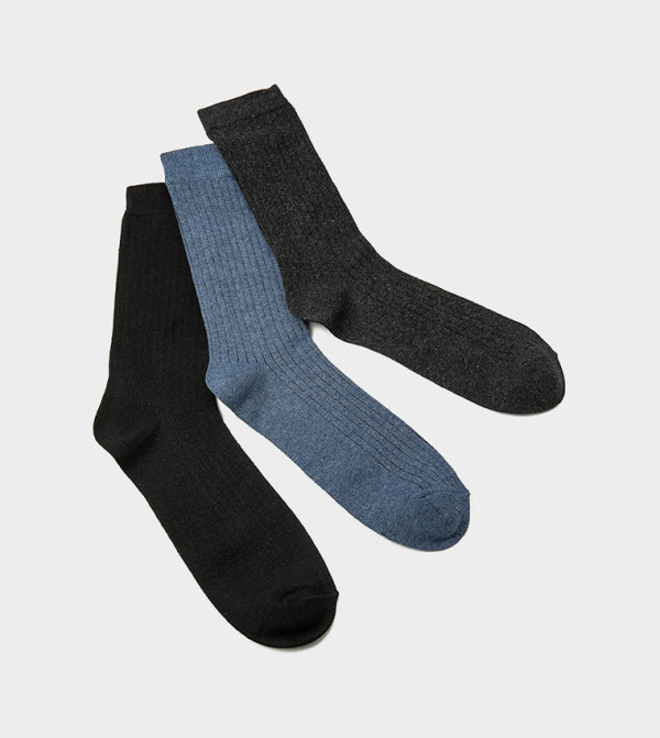 كوتون  جوارب لنصف الساق  - متعدد Calf Length Socks