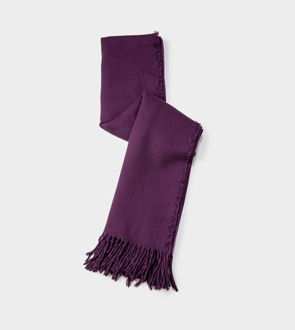 Koton  Silk Scarves - Purple Silk Scarves