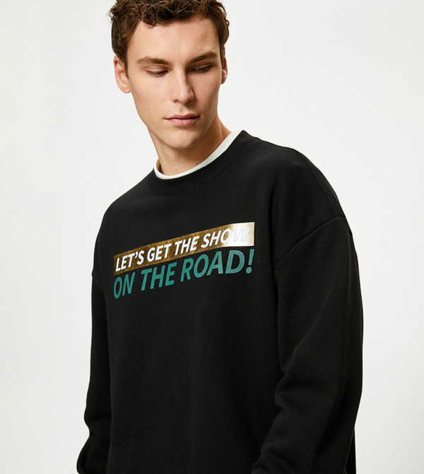 Koton  Hoodies & Sweatshirts - Black Sweatshirts