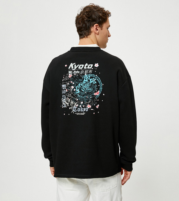 Koton  Hoodies & Sweatshirts - Black Sweatshirts