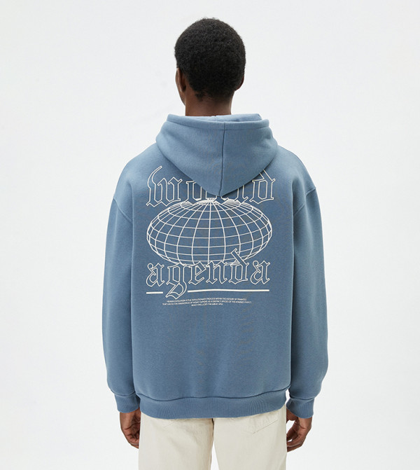 Koton  Hoodies & Sweatshirts - Blue Hoodies
