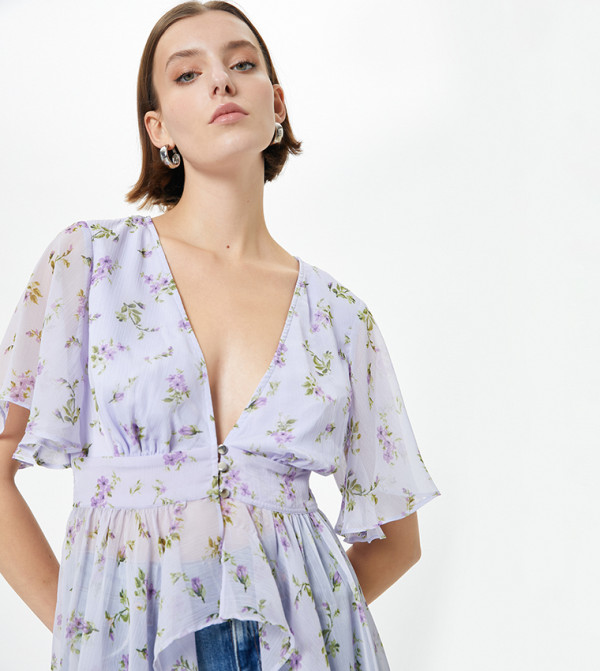 Koton  Clothing - Purple Casual Tops