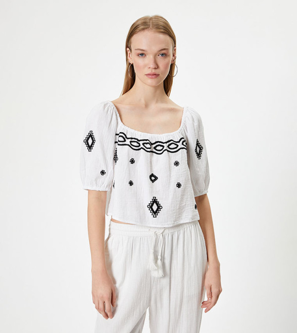 Koton  - White Cropped Tops