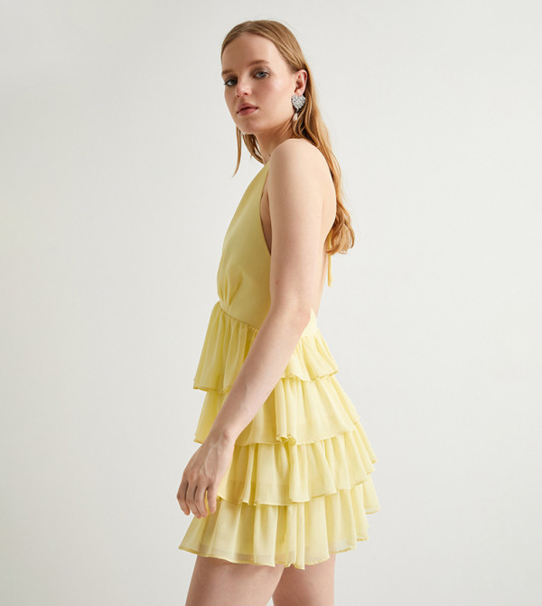 كوتون  warm-hues-w - أصفر Mini Dresses