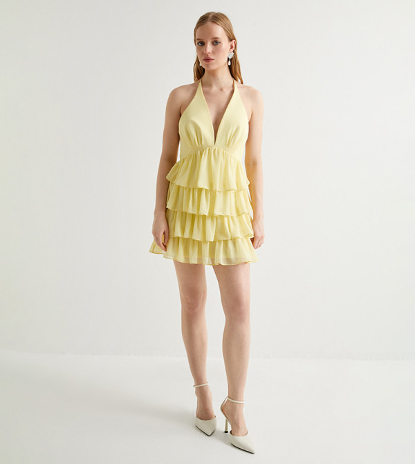 كوتون  warm-hues-w - أصفر Mini Dresses