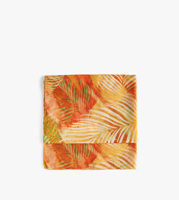 كوتون  أوشحة حرير - برتقالي  Silk Scarves