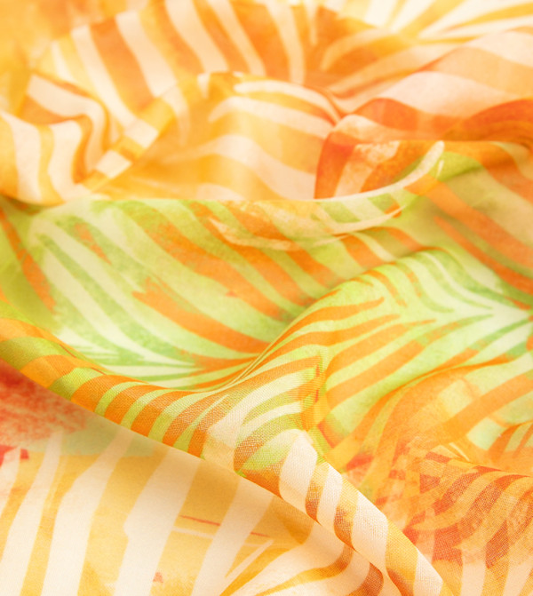 كوتون  أوشحة حرير - برتقالي  Silk Scarves