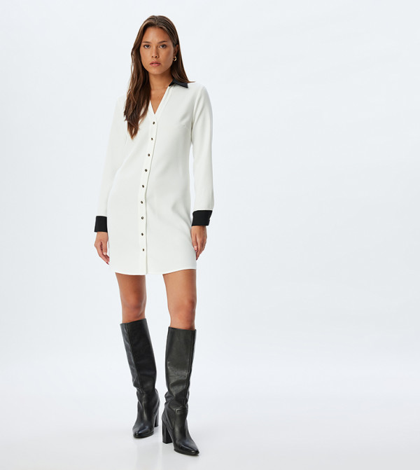 Koton  Shirt & T-Shirt Dresses - Ecru Shirt & T-Shirt Dresses