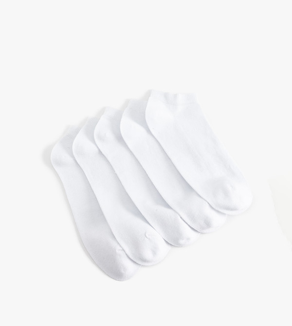 كوتون  جوارب   - أبيض Ankle Length Socks
