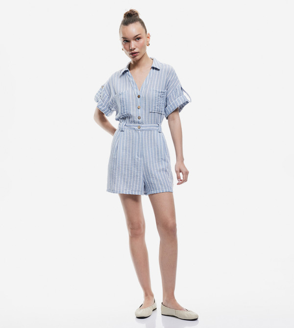 كوتون  دنغري و أوفرهولات  - أزرق Dungarees & Overalls