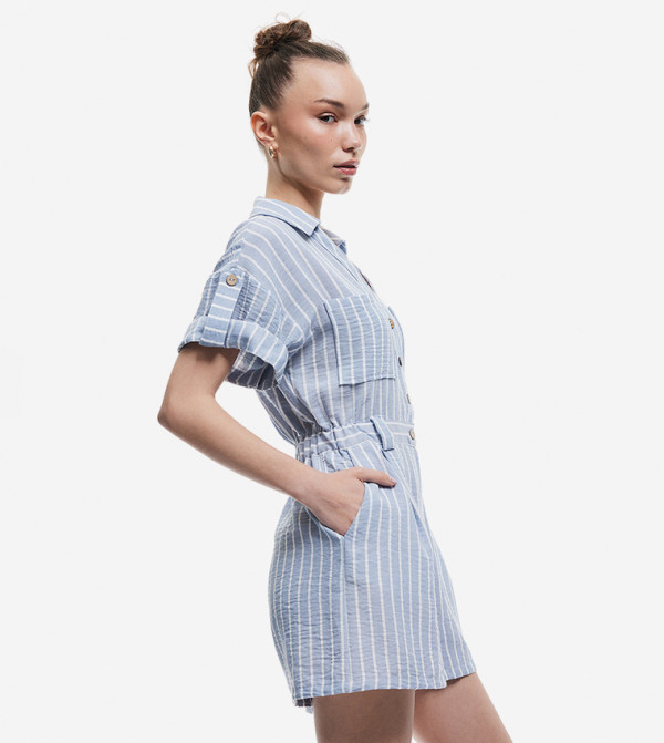 كوتون  دنغري و أوفرهولات  - أزرق Dungarees & Overalls