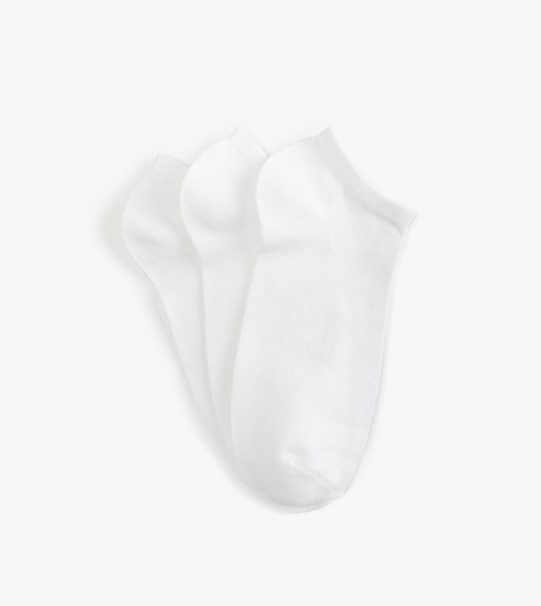 كوتون  جوارب   - أبيض Ankle Length Socks