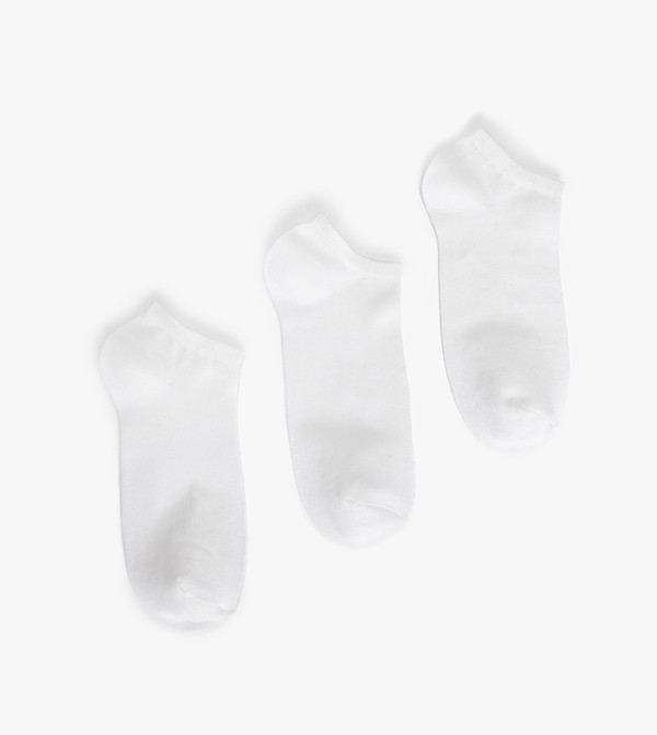 كوتون  جوارب   - أبيض Ankle Length Socks