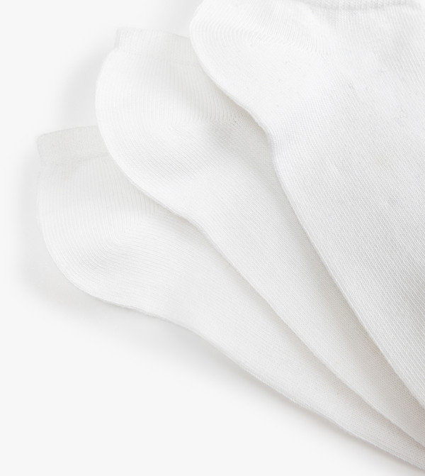 كوتون  جوارب   - أبيض Ankle Length Socks