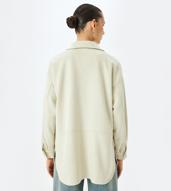 كوتون  ملابس حوامل - كريمي  قمصان