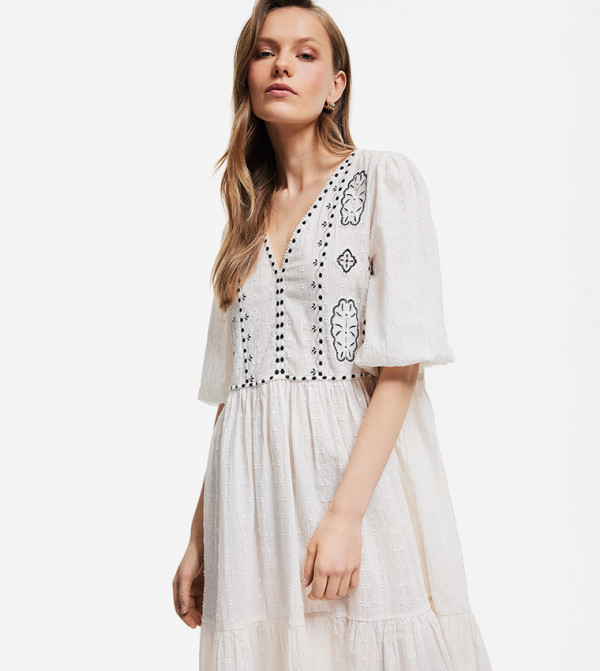 Koton  Clothing - Beige Midi Dresses