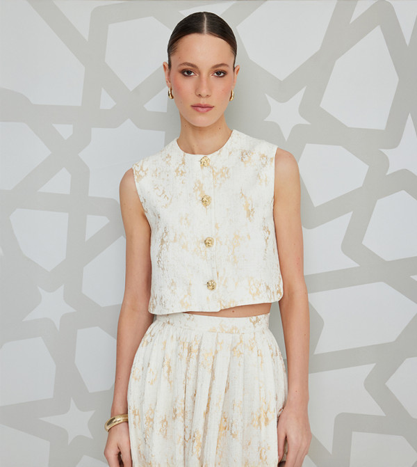 كوتون  four the classics ss25 - أبيض Sleeveless Tops