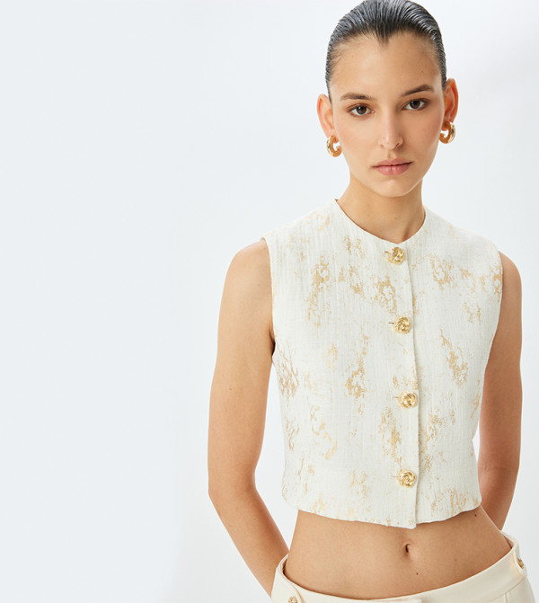 كوتون  four the classics ss25 - أبيض Sleeveless Tops