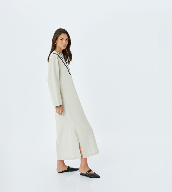 كوتون  warm-hues-w - بيج فساتين كاجوال