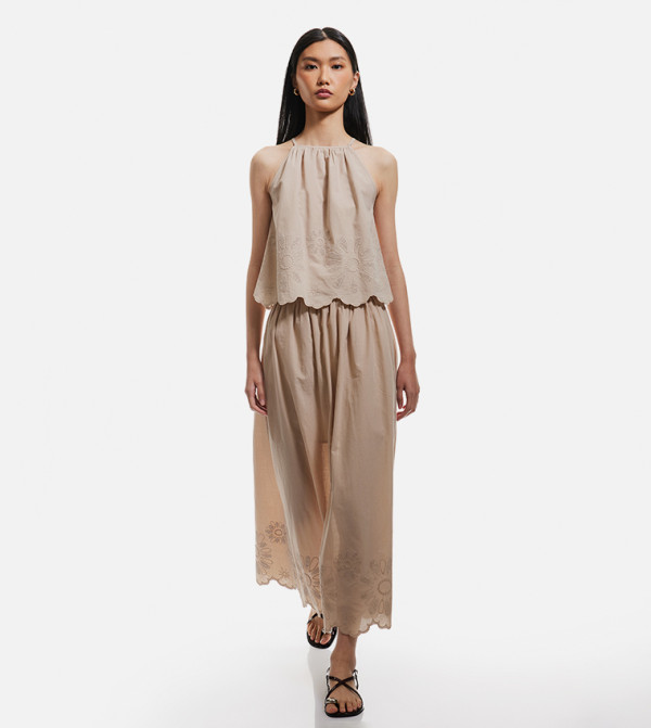 Koton  Maxi Skirts - Brown Maxi Skirts