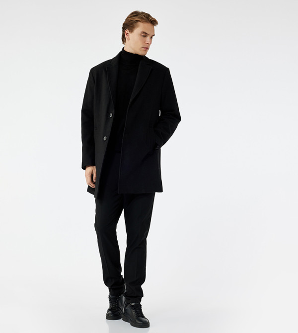 Koton  Overcoats - Black Overcoats