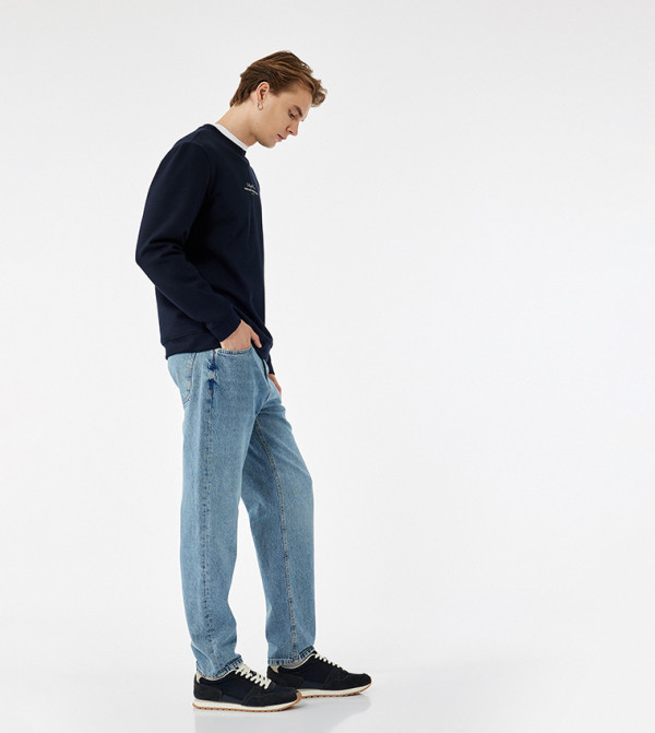 كوتون كوتون - كحلي Straight Jeans