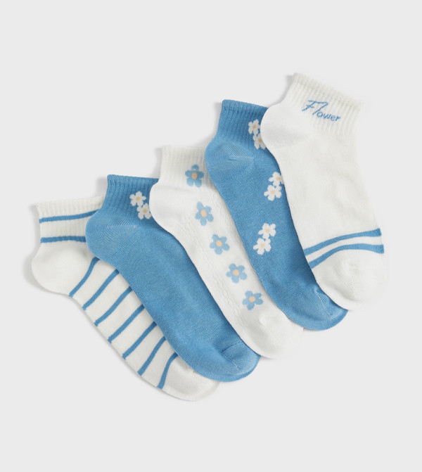 كوتون  جوارب   - متعدد Ankle Length Socks