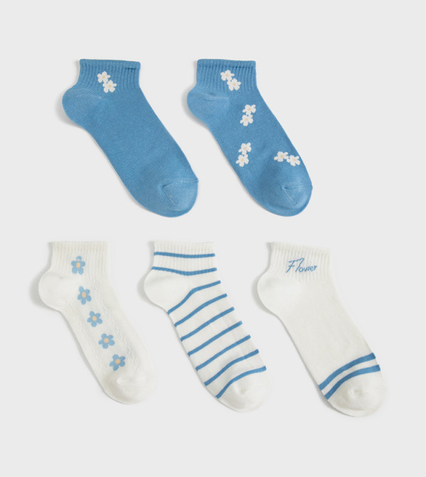 كوتون  جوارب   - متعدد Ankle Length Socks