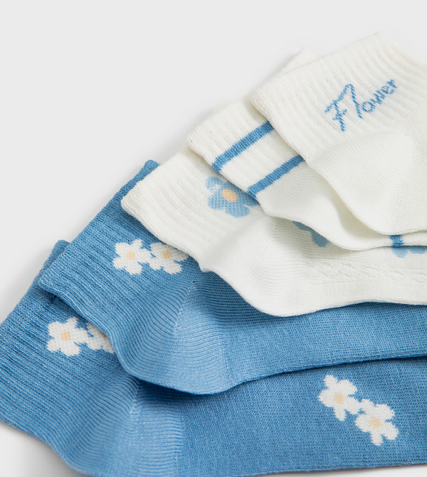 كوتون  جوارب   - متعدد Ankle Length Socks