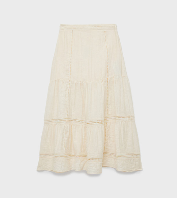 Koton  Maxi Skirts - Beige Maxi Skirts