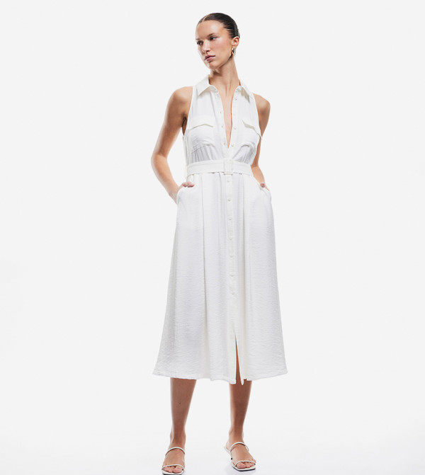 Koton  Clothing - White Shirt & T-Shirt Dresses