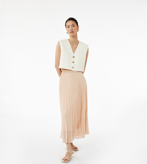 Koton  Maxi Skirts - Beige Maxi Skirts