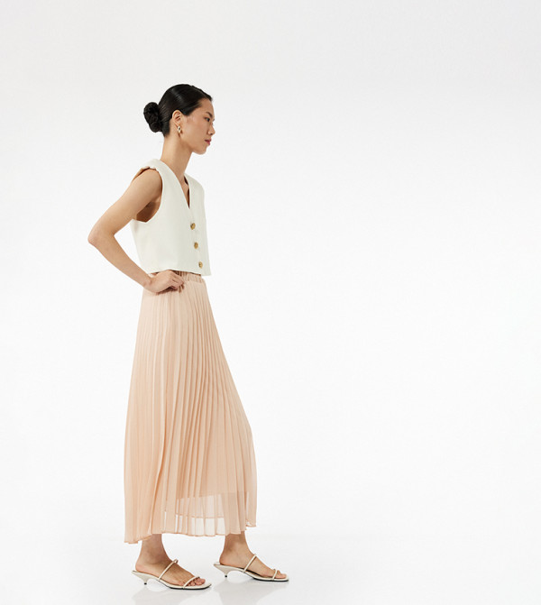 Koton  Maxi Skirts - Beige Maxi Skirts